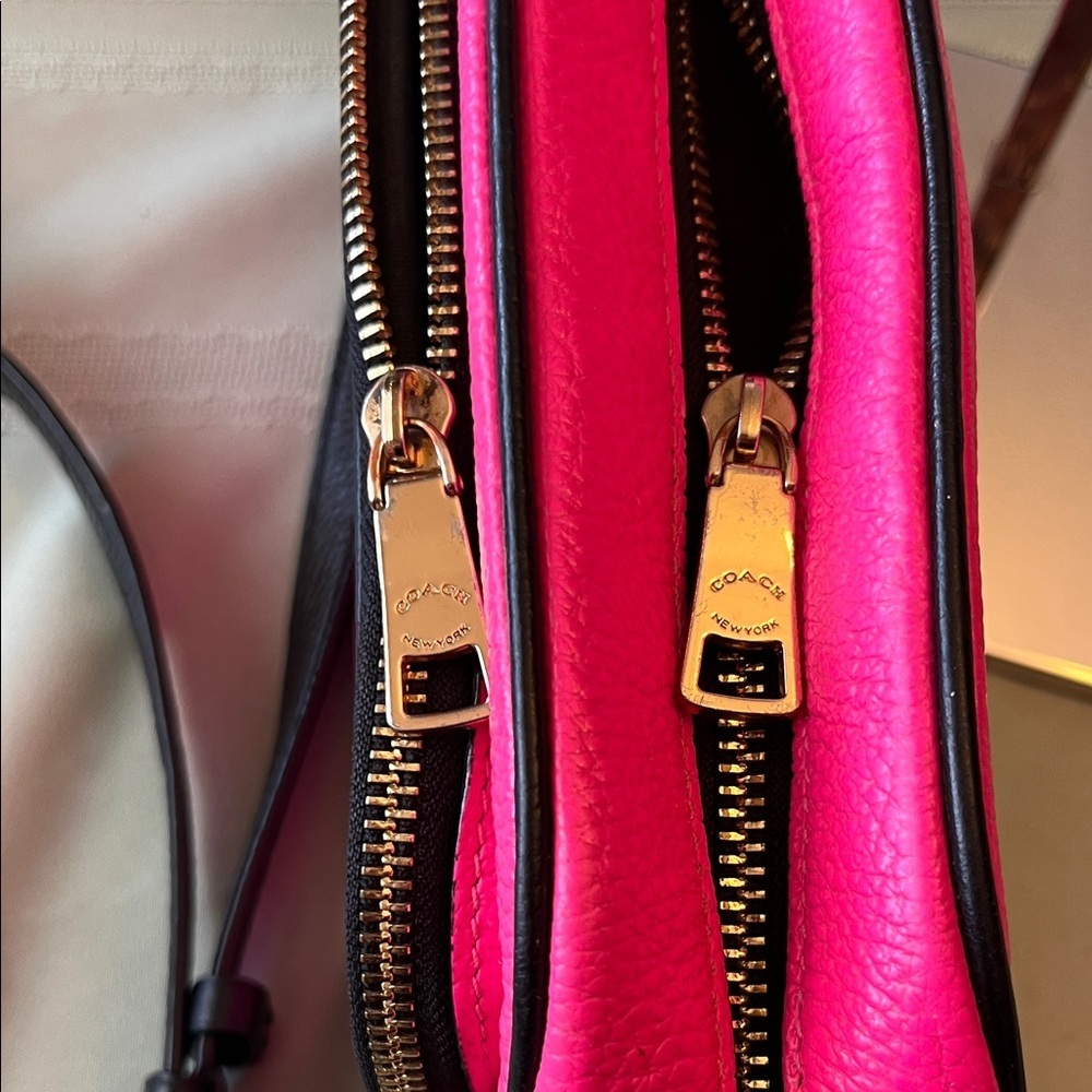Coach Fuchsia and Black Crossbody Bag - Picture 7 of 13